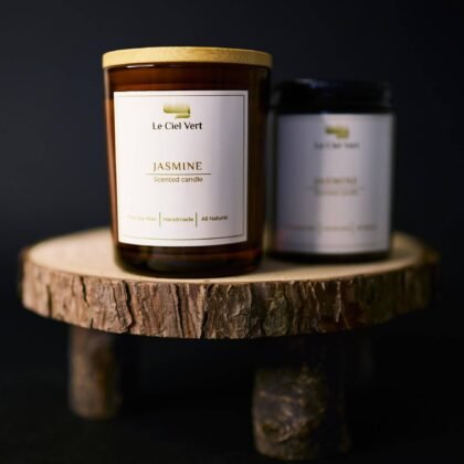 Jasmine Natural Soy Wax Candle – 200g by Le Ciel Vert, hand-poured in Lebanon