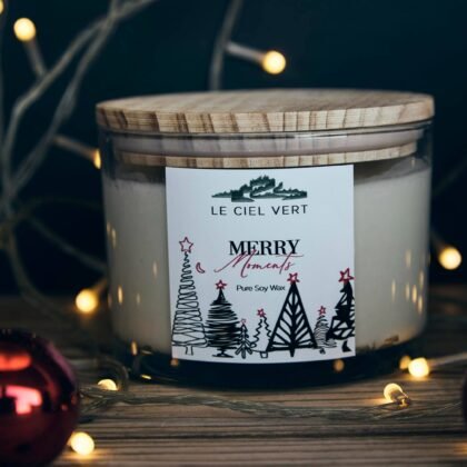 Merry Moments Natural Soy Wax Candle 350g by Le Ciel Vert